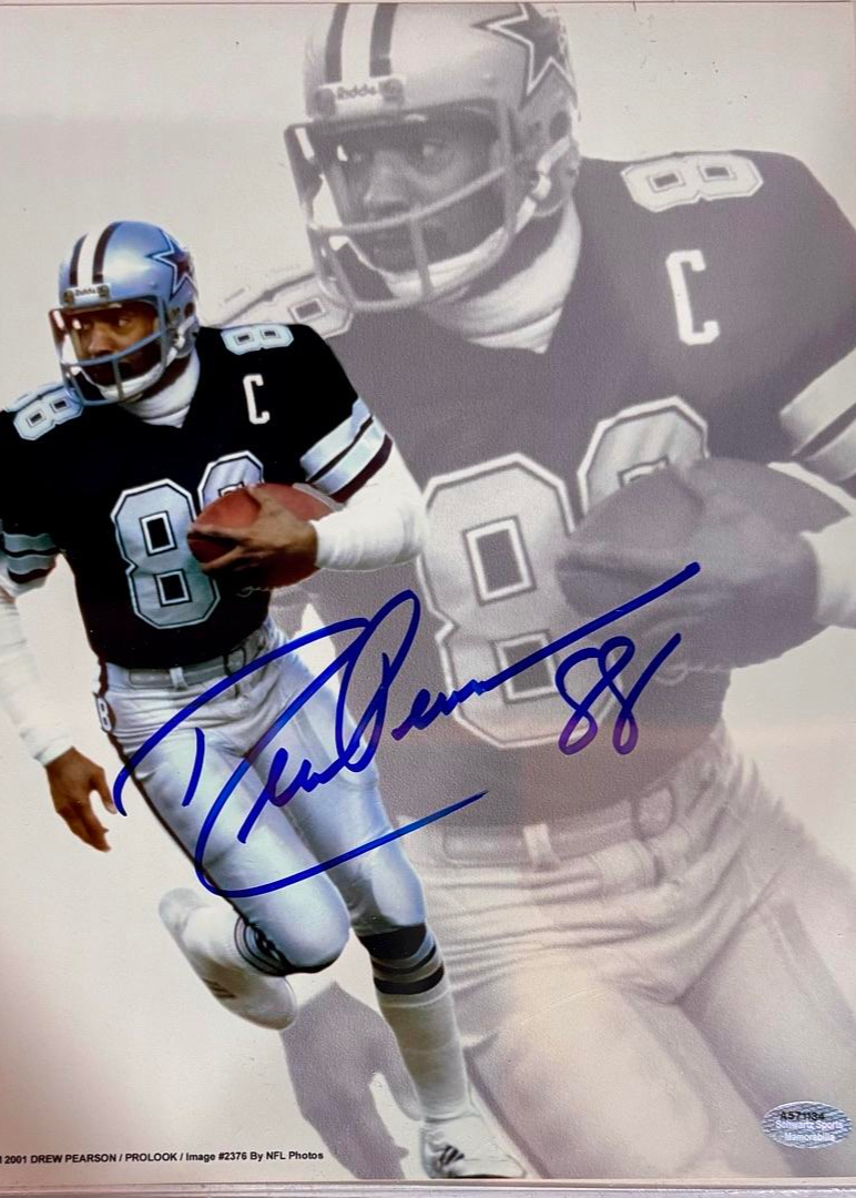Drew Pearson Signed 8x10 Photo Dallas Cowboys - Schwartz COA